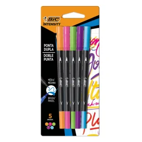 Caneta BIC Intensity Dual 1.0 + Blush 5 Cores