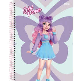 Caderno São Domingos Capa Dura Universitário 80 Fls Girl Power Sortido