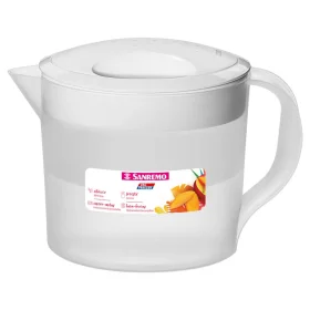 Jarra Agua Oval Plástico Transparente 1.27 Litros Sanremo