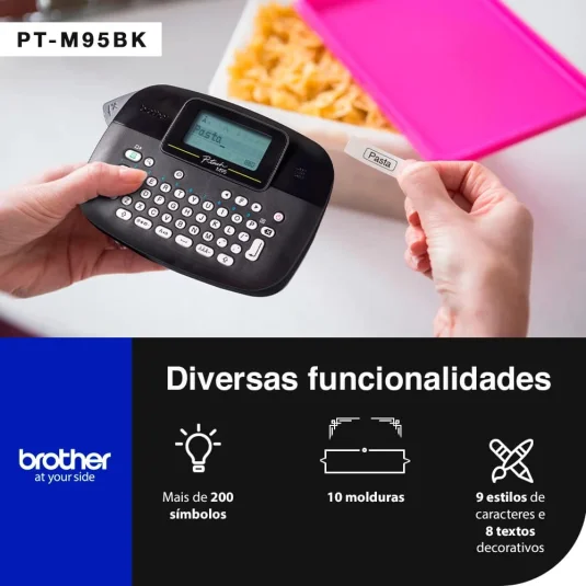 Rotulador Brother Eletrônico PT-M95BK Preto
