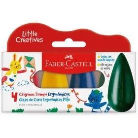Giz de Cera Faber-Castell Pião Creatives 4 Cores