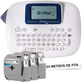 Rotulador Brother Eletrônico Branco PT-M95 Com 3 Fitas