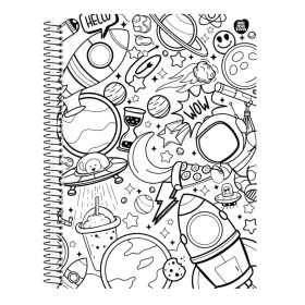 Caderno Animativa Capa Dura Universitário 80 Fls Color Quest Sortido