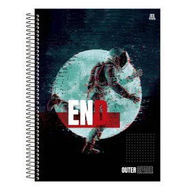 Caderno Animativa Capa Dura Universitário 80 Fls Outer Space Sortido