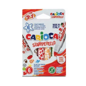 Caneta Hidrográfica Carioca Stamperello 6 Cores