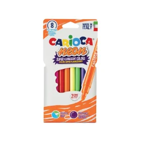 Caneta Hidrográfica Carioca 8 Cores Neon