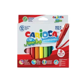 Caneta Hidrográfica Carioca Jumbo Triangular 12 Cores