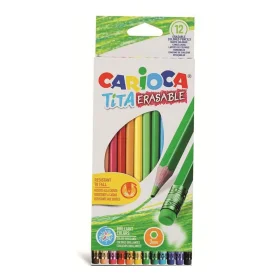 Lápis de Cor Carioca 12 Cores Apagável