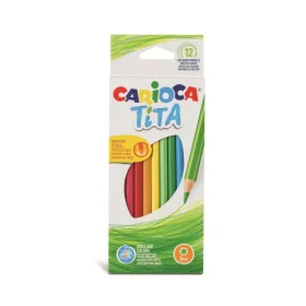 Lápis de Cor Carioca 12 Cores Titã Hexagonal