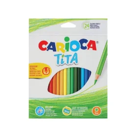 Lápis de Cor Carioca 24 Cores Titã Hexagonal