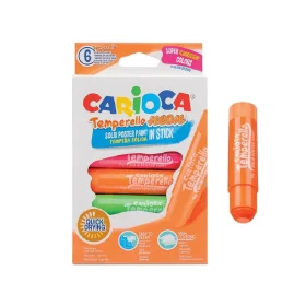 Tinta Guache Bastão Carioca Temperello 6 Cores Neon