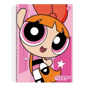 Caderno Animativa Meninas Super Poderosas Capa Dura Universitário 80 Fls Sortido