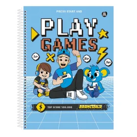 Caderno Animativa Vivi e BranCoala Capa Dura Universitário 80 Fls Sortido