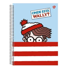 Caderno Animativa Onde Está Wally Capa Dura Universitário 80 Fls Sortido