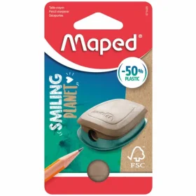 Apontador Com Deposito 1 Furo Pulse Smiling Planet Maped