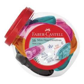 Corretivo em Fita Faber-Castell 5mm X 6m 16 Un. Sortido