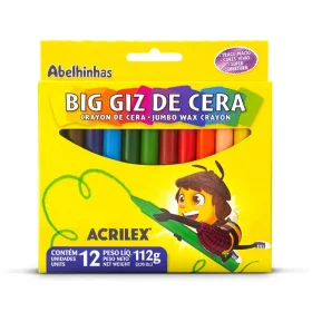 Gizão de Cera Estojo 12 Cores Acrilex
