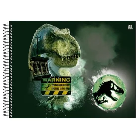 Caderno Animativa Espiral Capa Dura Universitário 60 Fls Jurassic Sortido