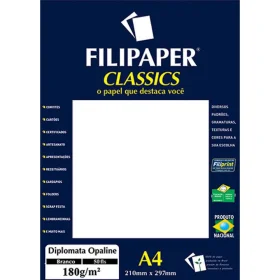 Papel Diplomata Branco A4 180g Filipaper