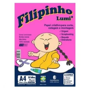 Papel Lumi Color A4 75G 50 Fls Cores Sortidas Filipaper