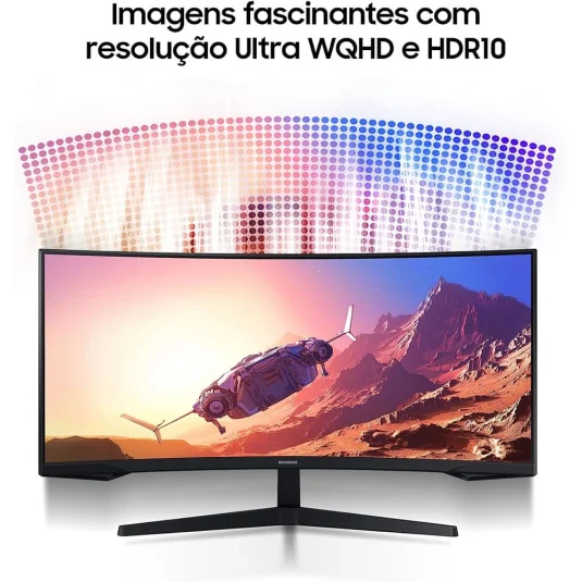 Monitor Gamer Curvo LED QHD 34" Odyssey G5 Samsung