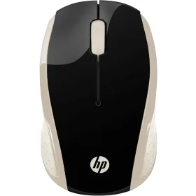 Mouse Sem Fio HP 200 Preto / Dourado 2HU83AA