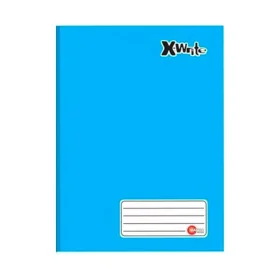 Caderno Máxima Capa Dura Costurado Universitário Capa Azul 96 Fls.