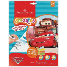 Kit de Colorir Faber-Castell Carros Com Canetinhas