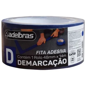 Fita Demarcação de Solo Azul 48mm X 14m Adelbras