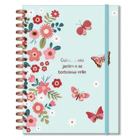 Caderno Colegial Fina Ideia Borboletas 160 Fls