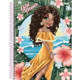 Caderno São Domingos Capa Dura Universitário 80 Fls Girl Power Sortido