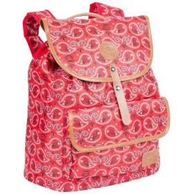 Mochila Sestini com Tampa Paul Frank Vermelha