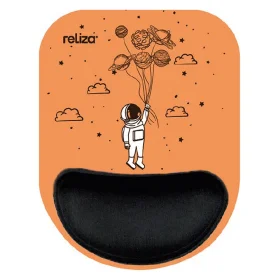 Mouse Pad Ergonômico Reliza Laranja Compact
