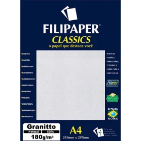 Papel Granito Filipaper Natural A4 180Gr. 50 Fls