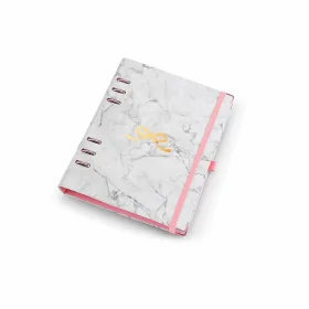 Planner Argolado A5 Ótima Pink Stone Marmore Cinza