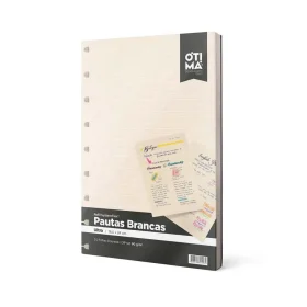 Refil Ótima Caderno Ultra System Flex Pautado 90g Branco