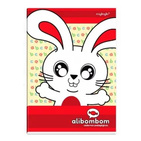 Caderno Alibombom Brochurão Numerado 123X Vermelho 60 Fls