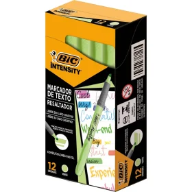 Caneta Marca Texto BIC Marking Tons Pastel Verde 12 Un.