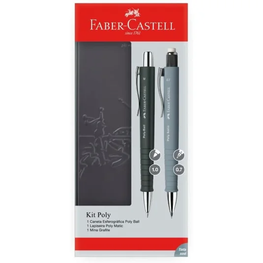 Kit Faber-Castell Poly Ball Caneta + Lapiseira + Mina