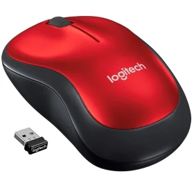 Mouse Mini Sem Fio RC Nano M185 Vermelho Logitech