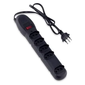 Filtro de Linha 5 Tomadas 10A 80cm Data Sound 1100VA Bivolt Preto Force Line