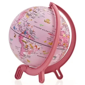 Globo Terrestre 16Cm Tecnodidattica Giacomino Pink